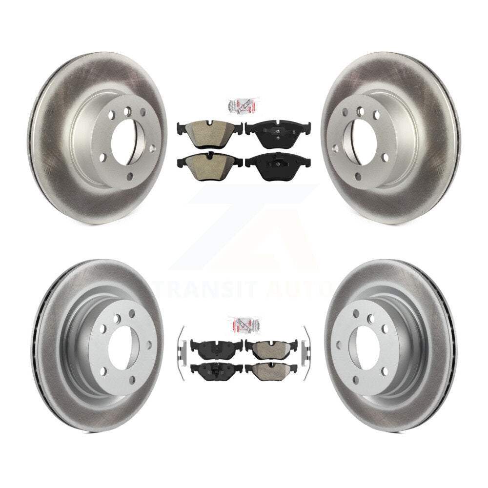 Front Rear Semi-Metallic Pads And Coated Disc Brake Rotors Kit For BMW 323i 328i KGA-103338