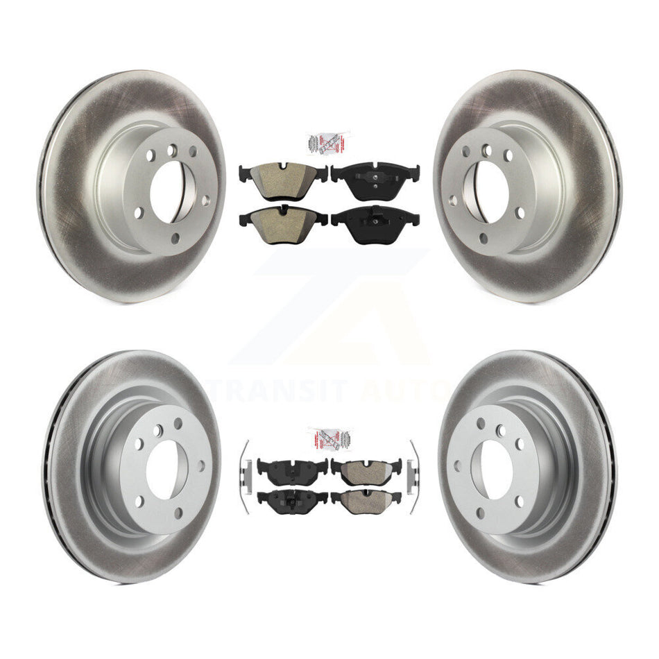Front Rear Semi-Metallic Pads And Coated Disc Brake Rotors Kit For BMW 323i 328i KGA-103338