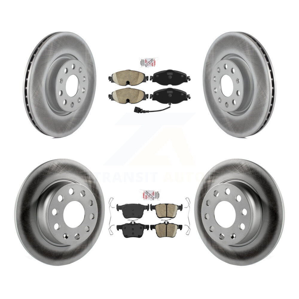 Front Rear Ceramic Pad Coat Brake Rotor Kit For Volkswagen Taos Audi A3 Quattro Sportback KGA-103348