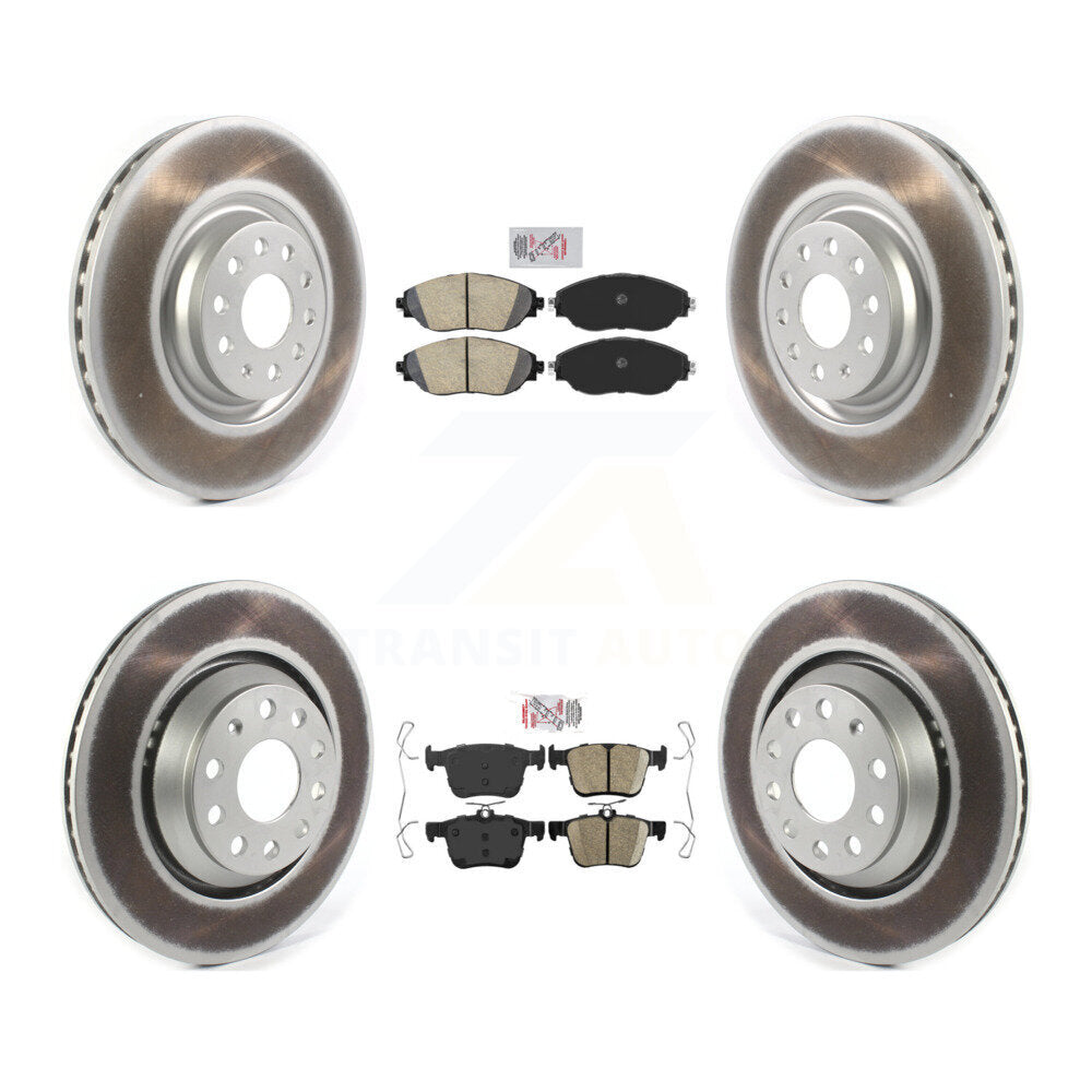 Front Rear Ceramic Pad Coated Brake Rotors Kit For Audi Q3 Volkswagen Golf R Arteon S3 A3 KGA-103356