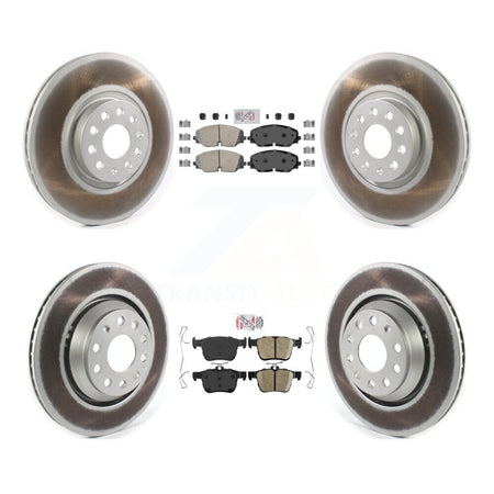 Front Rear Ceramic Pads And Coated Disc Brake Rotors Kit For Volkswagen Atlas Cross Sport KGA-103357