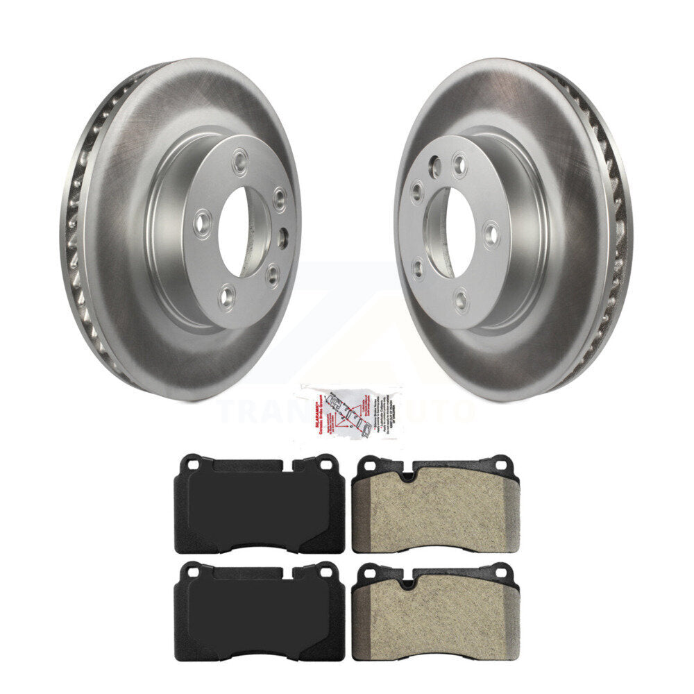 Front Coated Disc Brake Rotors And Semi-Metallic Pads Kit For Volkswagen Touareg KGA-103360