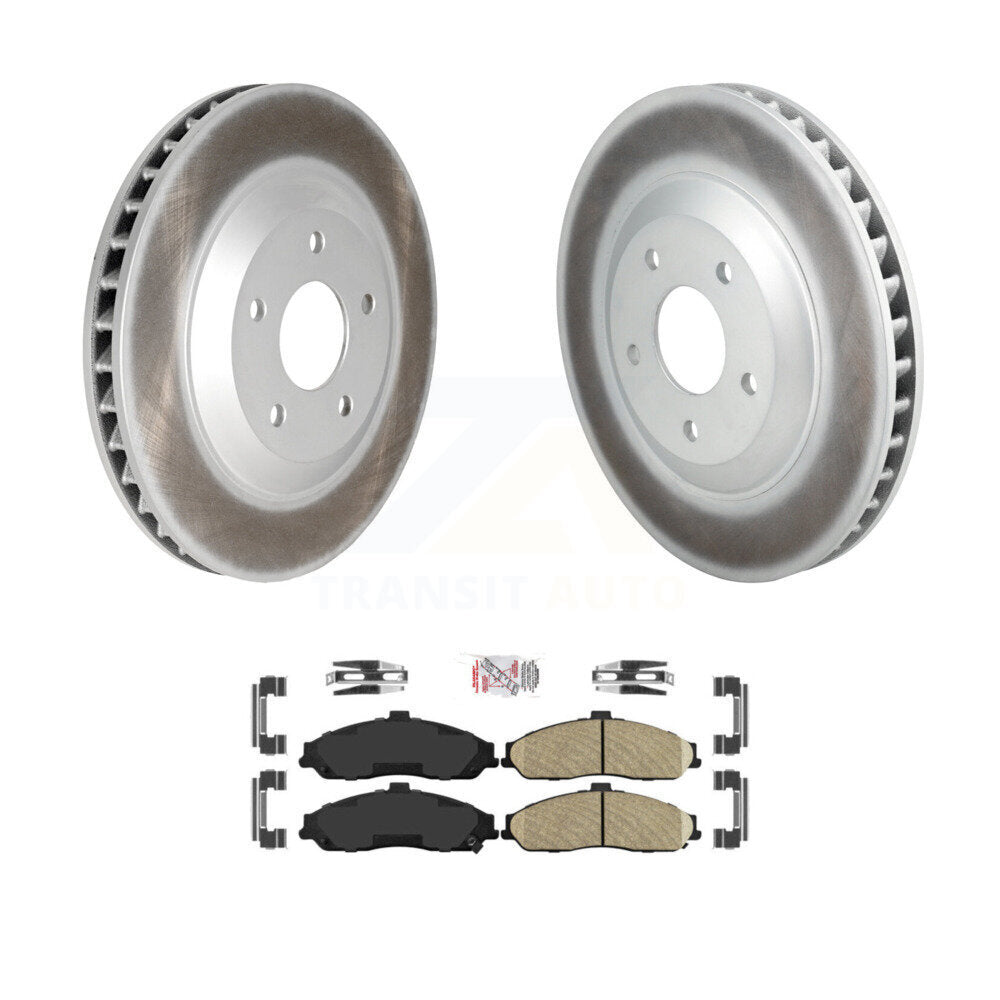 Front Coated Disc Brake Rotors And Ceramic Pads Kit For Chevrolet Corvette Cadillac XLR KGA-103369