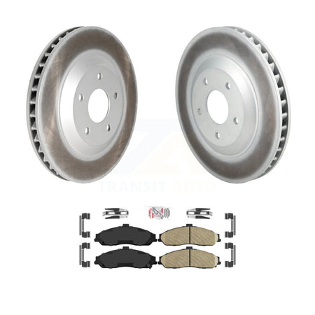 Front Coated Disc Brake Rotors And Ceramic Pads Kit For Chevrolet Corvette Cadillac XLR KGA-103369