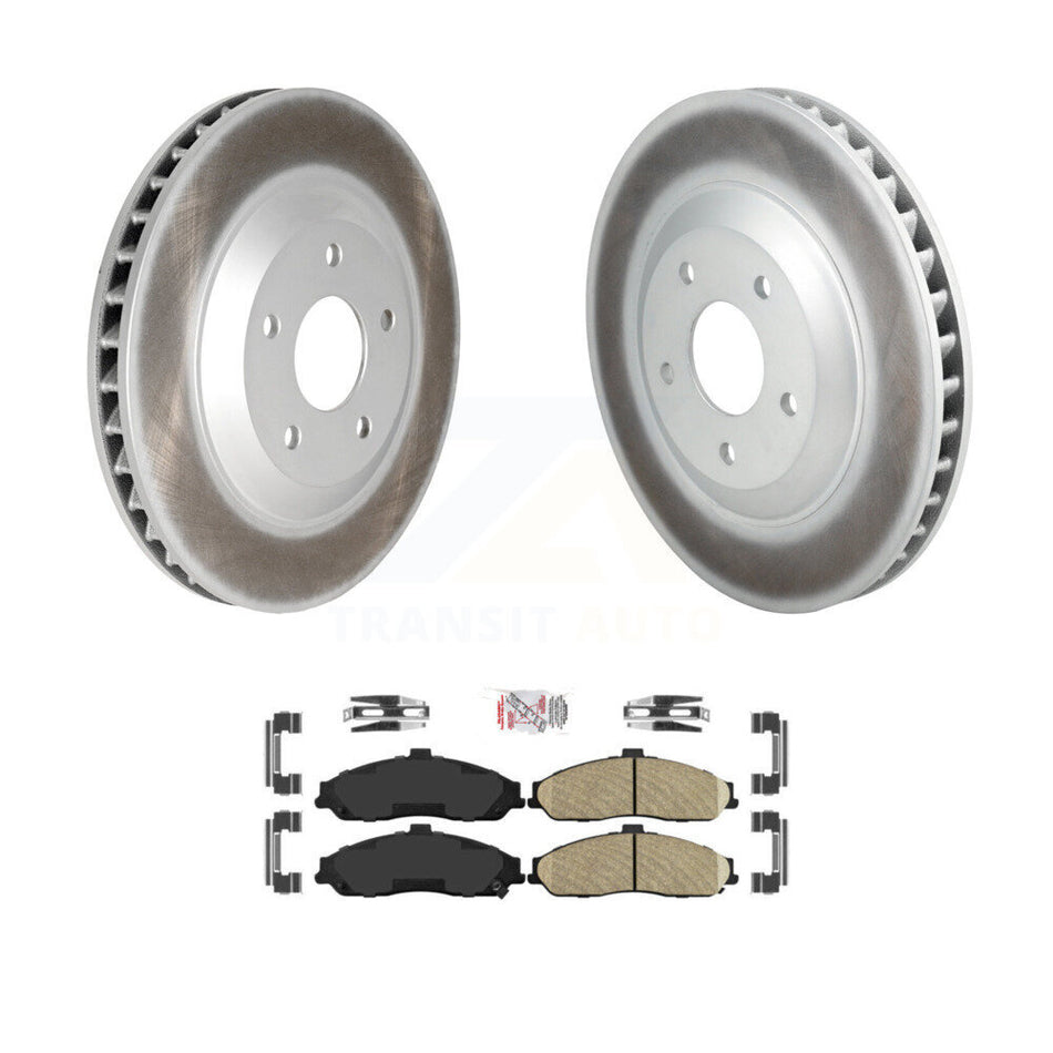 Front Coated Disc Brake Rotors And Ceramic Pads Kit For Chevrolet Corvette Cadillac XLR KGA-103369