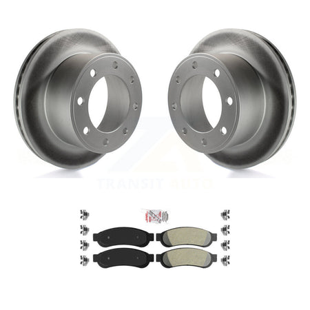 Rear Coated Disc Brake Rotors And Semi-Metallic Pads Kit For Ford F-250 Super Duty F-350 KGA-103371
