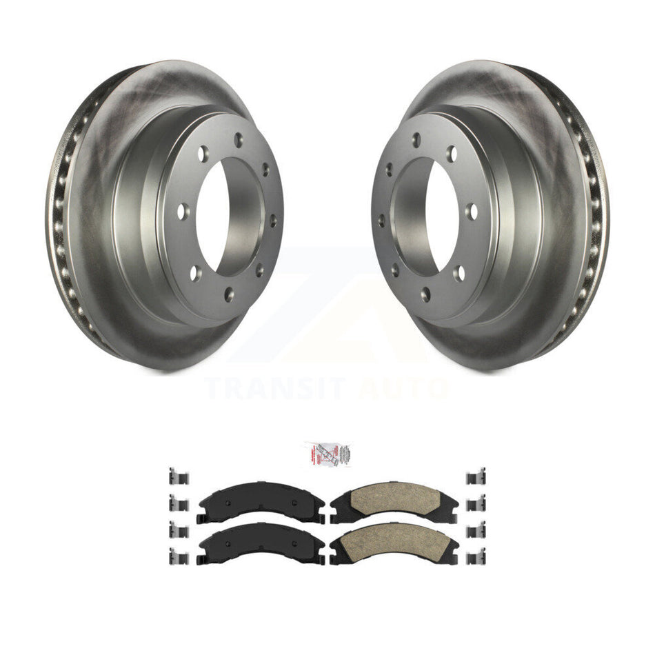 Rear Coated Brake Rotor & Ceramic Pad Kit For Ford E-350 Super Duty E-250 E-150 Econoline KGA-103375