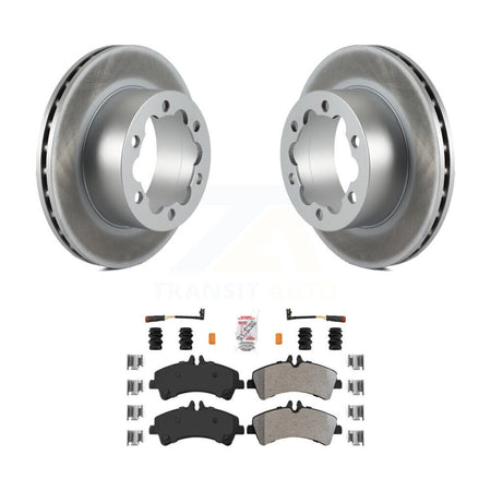 Rear Coat Brake Rotors Semi-Metallic Pad Kit For Sprinter 3500 Mercedes-Benz Dodge 3500XD KGA-103383