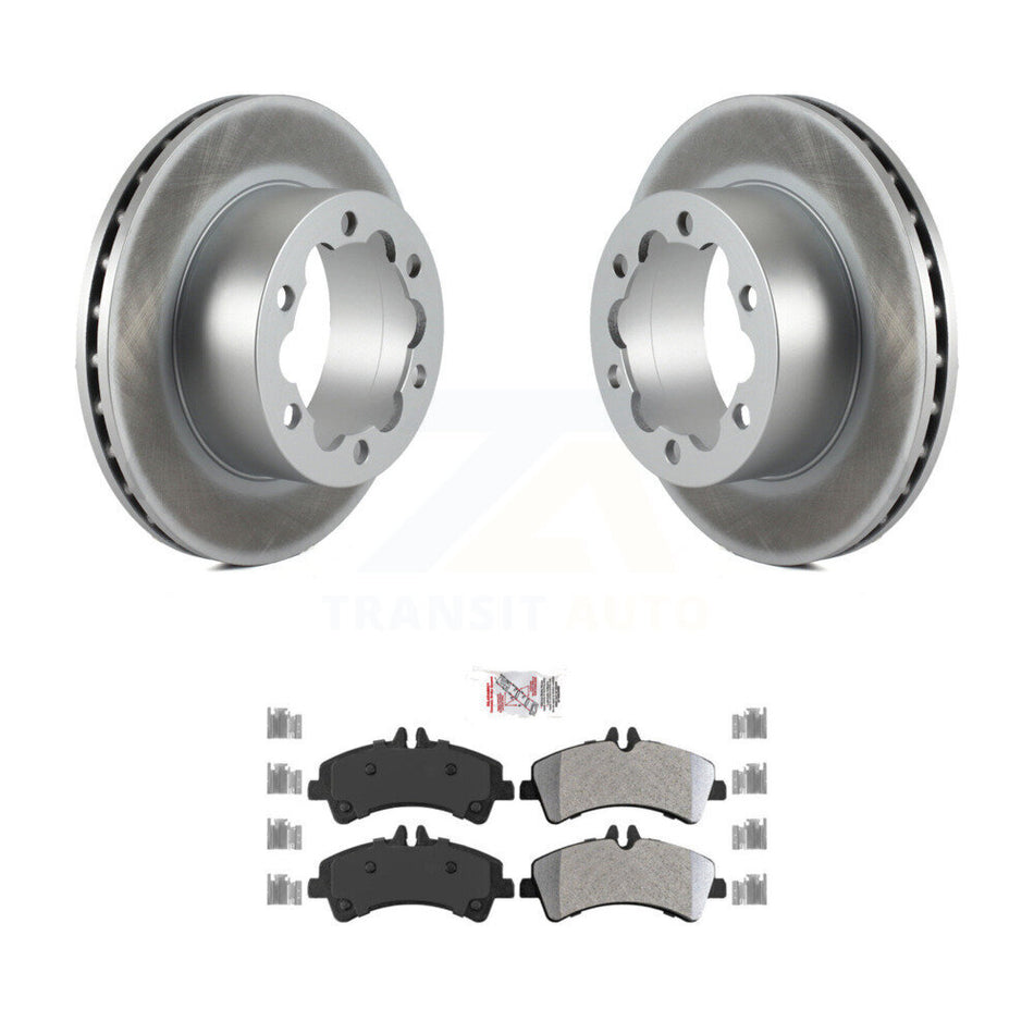 Rear Coat Brake Rotors Semi-Metallic Pad Kit For Sprinter 3500 Mercedes-Benz Dodge 3500XD KGA-103384