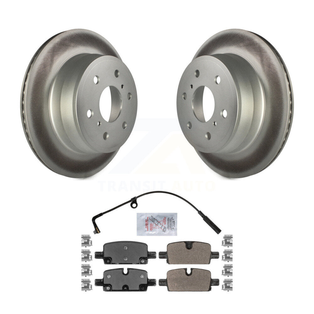 Rear Coat Brake Rotor Semi-Metallic Pad Kit For GMC Sierra 1500 With Manual Parking KGA-103385