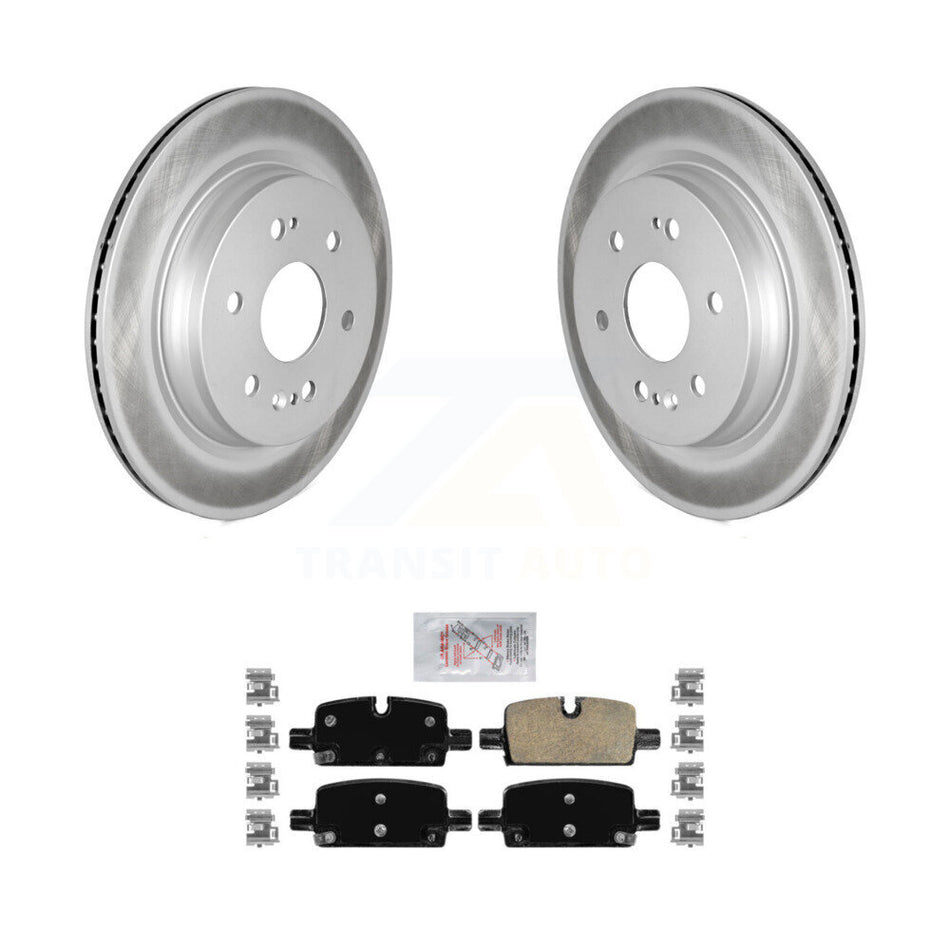 Rear Coat Brake Rotor Ceramic Pad Kit For GMC Chevrolet Silverado 1500 Sierra Yukon Tahoe KGA-103388