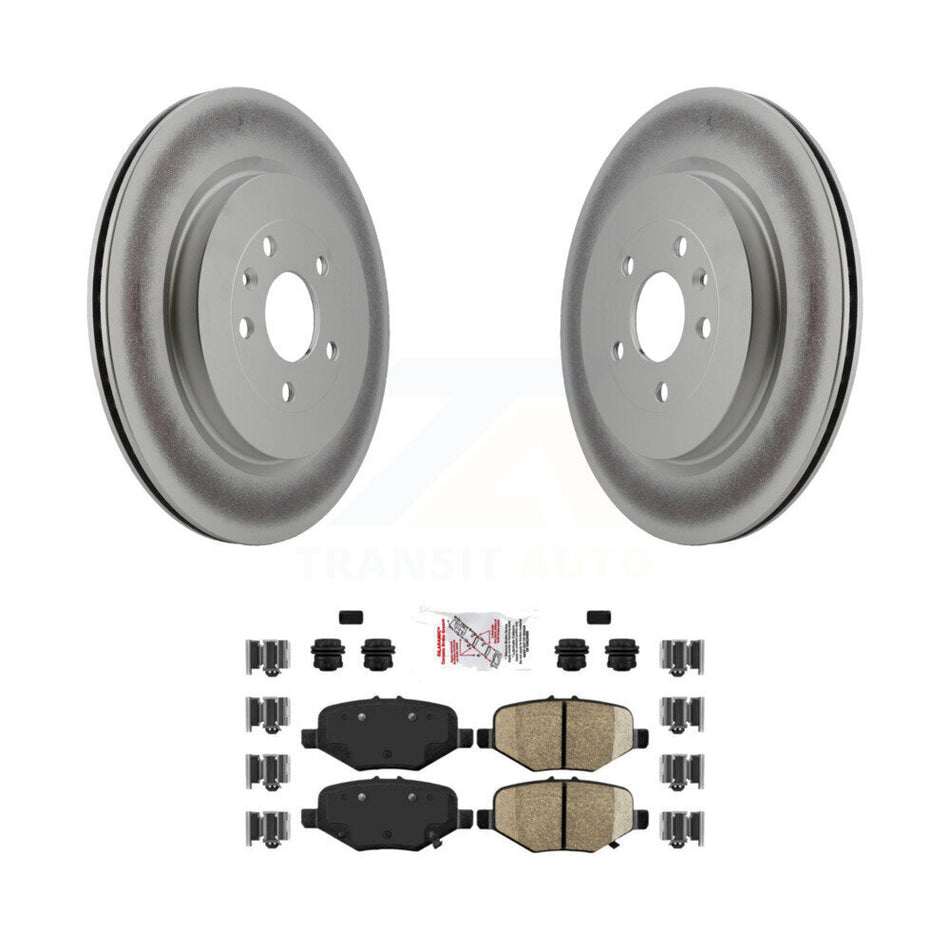 Rear Coated Brake Rotors Semi-Metallic Pad Kit For Ford Explorer Flex Taurus Police Sedan KGA-103401