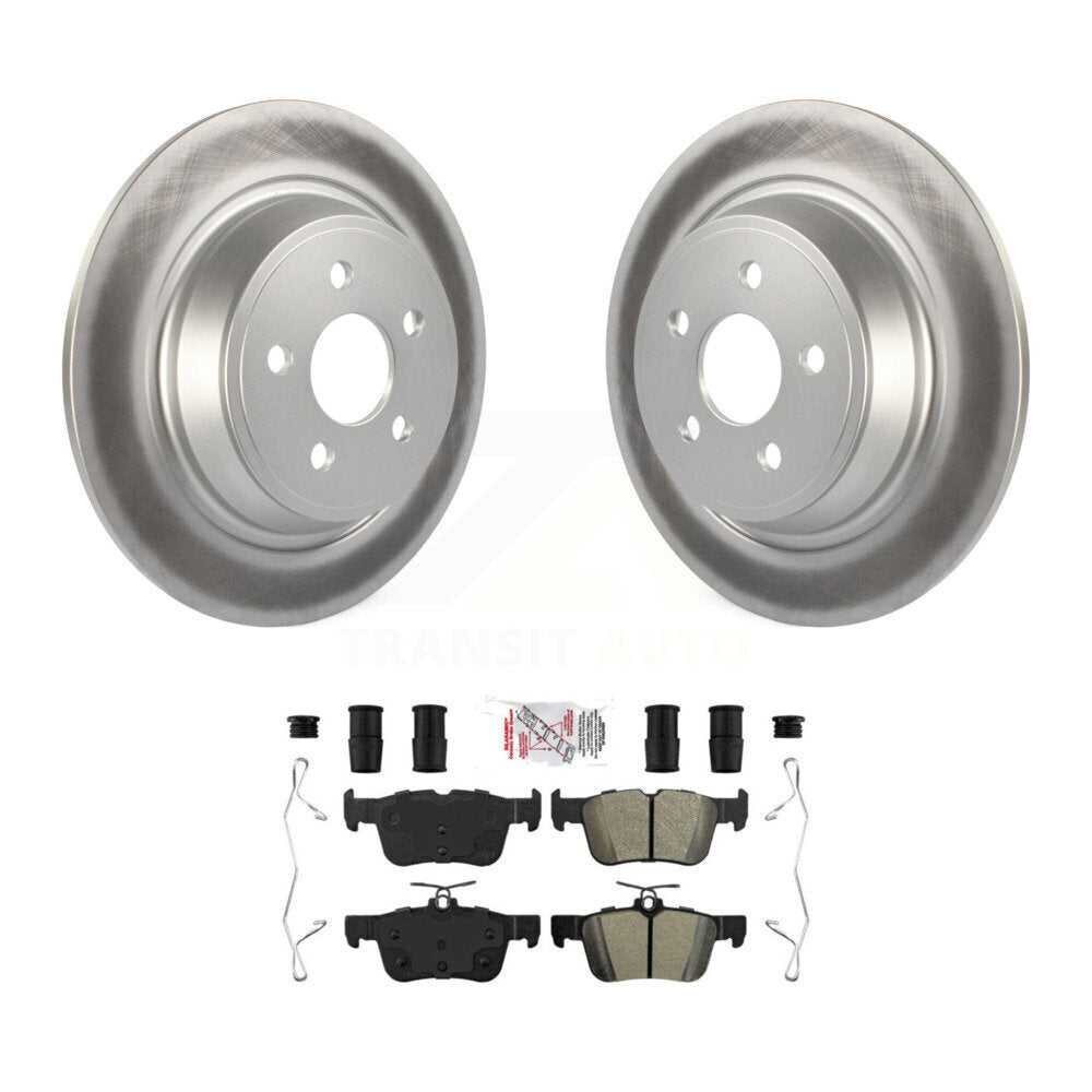 Rear Coat Brake Rotor Semi-Metallic Pad Kit For Ford Edge Fusion Lincoln Nautilus MKX MKZ KGA-103404