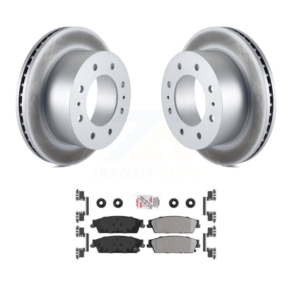 Rear Coat Disc Brake Rotor Semi-Metallic Pad Kit For 2011 Chevrolet Silverado 1500 Hybrid KGA-103407