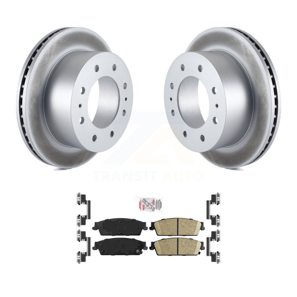 Rear Coated Disc Brake Rotor And Ceramic Pad Kit For 2011 Chevrolet Silverado 1500 Hybrid KGA-103408