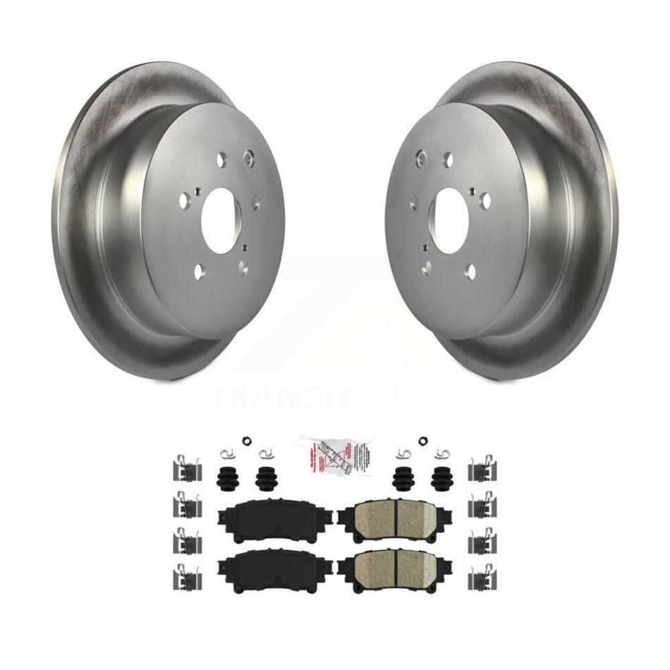 Rear Coated Brake Rotor & Ceramic Pad Kit For Toyota Sienna Highlander Lexus RX350 RX450h KGA-103426