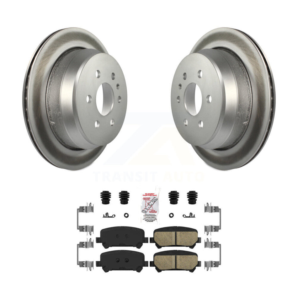 Rear Coated Disc Brake Rotors Ceramic Pad Kit For 2015-2020 Chevrolet Colorado GMC Canyon KGA-103447
