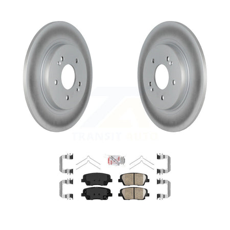 Rear Coat Brake Rotor Ceramic Pad Kit For Hyundai Santa Fe With Dual Piston Front Caliper KGA-103452
