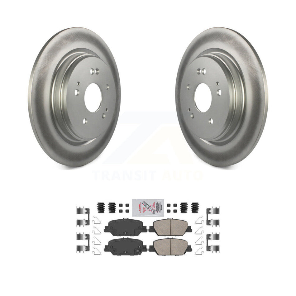 Rear Coated Disc Brake Rotors And Ceramic Pads Kit For 2017-2024 Honda CR-V KGA-103459