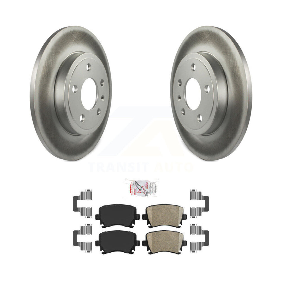 Rear Coated Disc Brake Rotors And Ceramic Pads Kit For Audi A4 Quattro KGA-103481