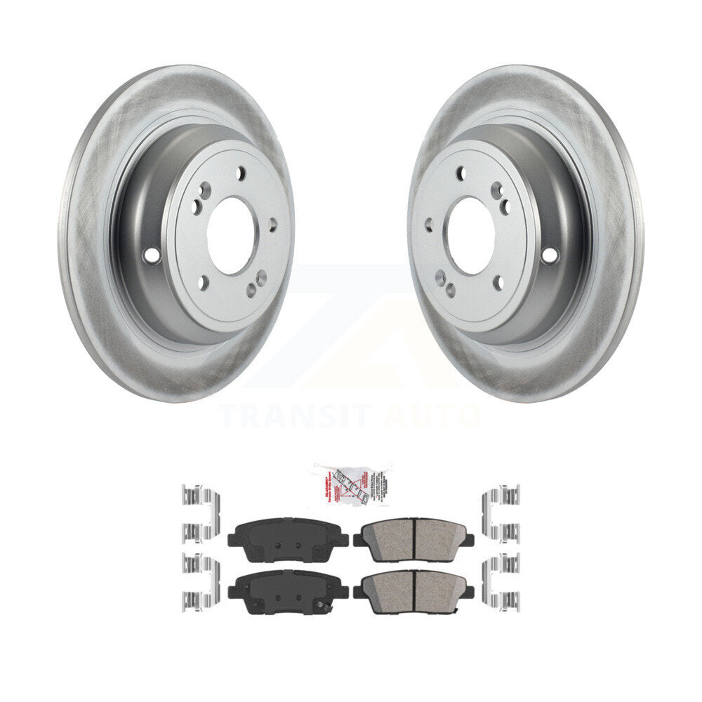Rear Coated Disc Brake Rotors And Ceramic Pads Kit For Hyundai Genesis G80 Kia K900 KGA-103490