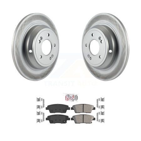 Rear Coated Disc Brake Rotors And Ceramic Pads Kit For Hyundai Genesis G80 Kia K900 KGA-103490