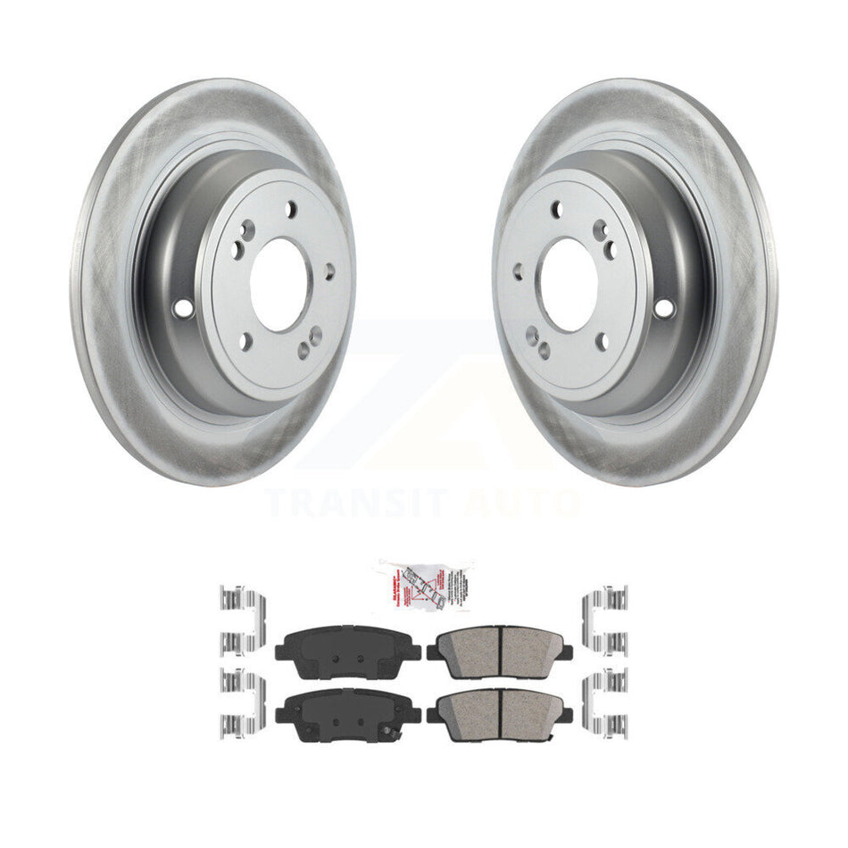 Rear Coated Disc Brake Rotors And Ceramic Pads Kit For Hyundai Genesis G80 Kia K900 KGA-103490