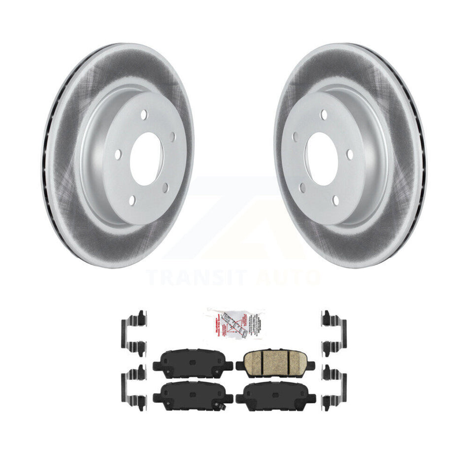 Rear Coated Disc Brake Rotors And Ceramic Pads Kit For Nissan Qashqai Rogue Sport LEAF KGA-103499