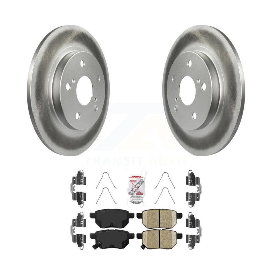 Rear Coat Brake Rotors Ceramic Pad Kit For Toyota Matrix Pontiac Vibe Corolla iM Scion xB KGA-103504
