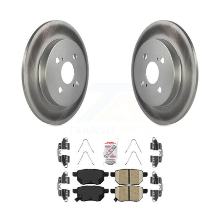 Rear Coated Disc Brake Rotors And Ceramic Pads Kit For 2012-2018 Toyota Yaris KGA-103505