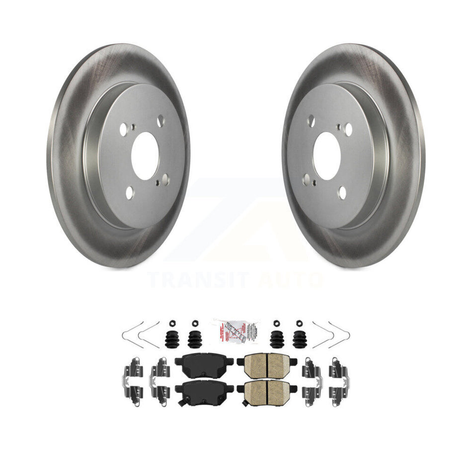Rear Coated Disc Brake Rotors And Ceramic Pads Kit For 2012-2018 Toyota Yaris KGA-103506