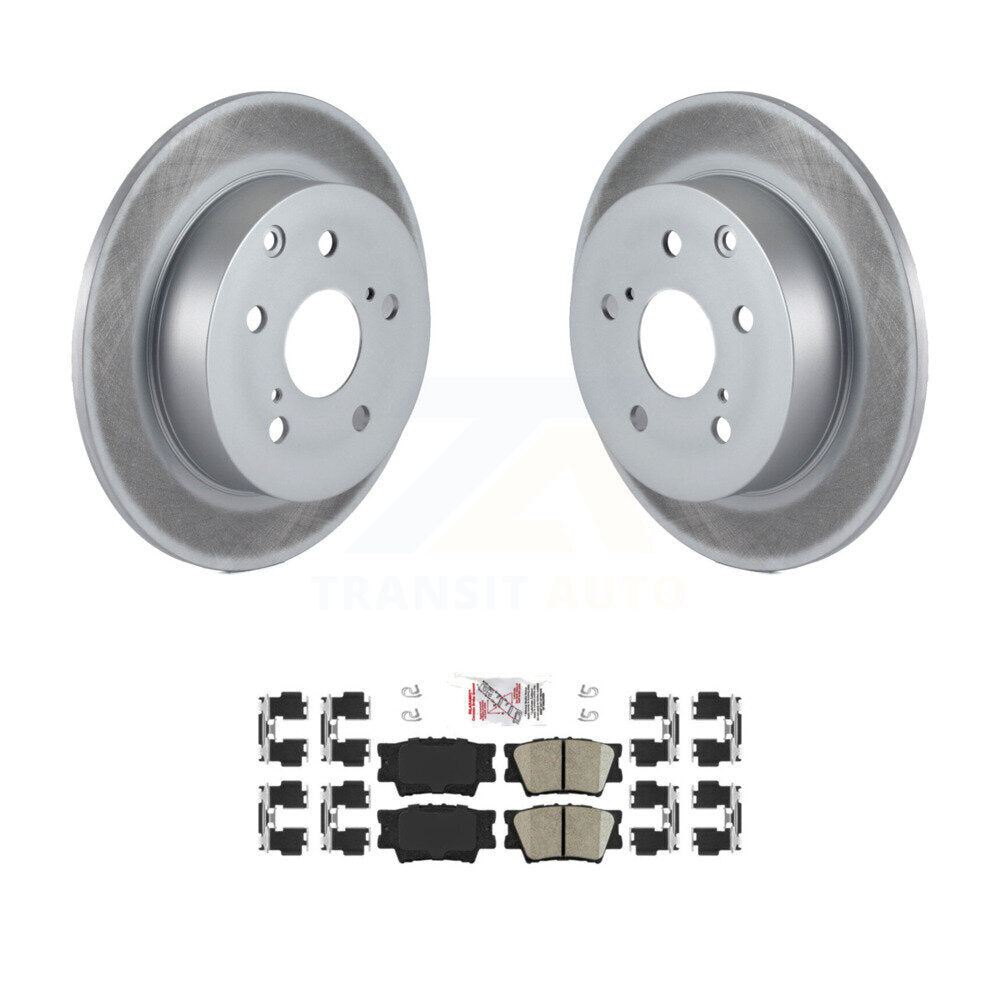 Rear Coated Disc Brake Rotors And Ceramic Pads Kit For Toyota Matrix Pontiac Vibe KGA-103509