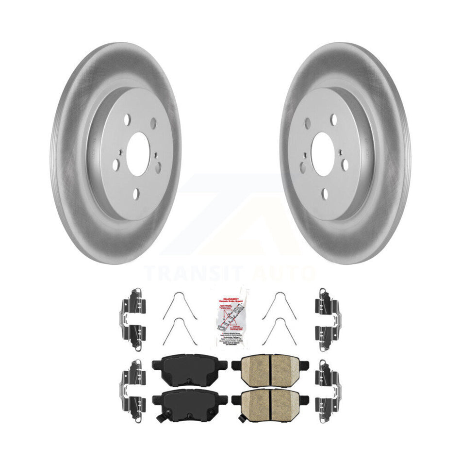 Rear Coated Disc Brake Rotors And Ceramic Pads Kit For Lexus CT200h KGA-103513