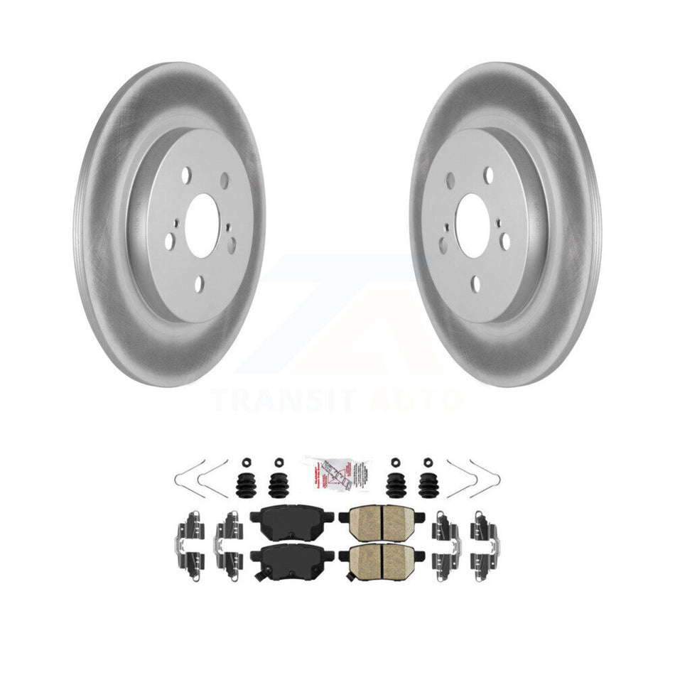 Rear Coated Disc Brake Rotors And Ceramic Pads Kit For Lexus CT200h KGA-103514