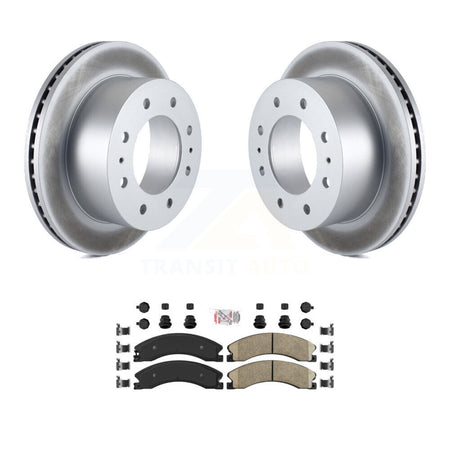 Rear Coated Brake Rotor & Ceramic Pad Kit For GMC Chevrolet Sierra 2500 HD Silverado 3500 KGA-103528