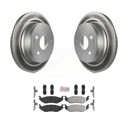 Rear Coated Brake Rotor Semi-Metallic Pad Kit For Ram 1500 Classic Dodge Durango Chrysler KGA-103529