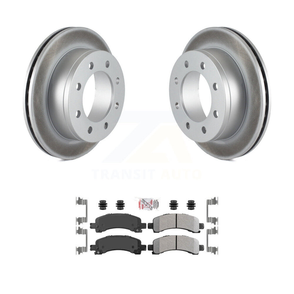 Rear Coated Brake Rotors Semi-Metallic Pad Kit For GMC Chevrolet Savana 2500 Express 3500 KGA-103539