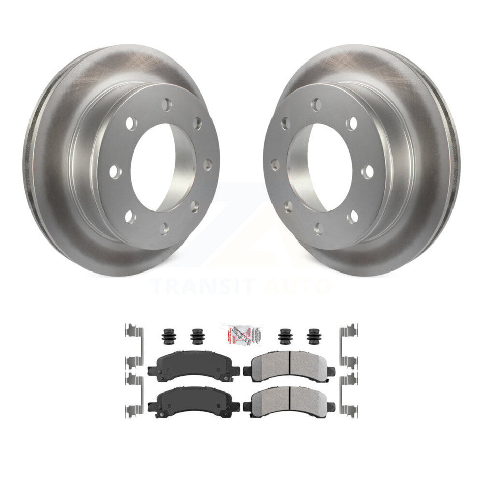 Rear Coated Brake Rotors Semi-Metallic Pad Kit For GMC Chevrolet Savana 3500 2500 Express KGA-103540