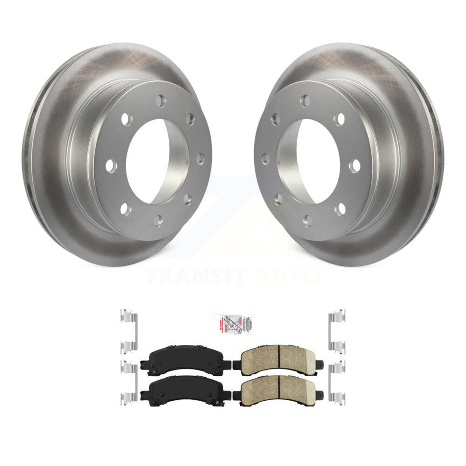 Rear Coated Disc Brake Rotor & Ceramic Pad Kit For GMC Chevrolet Savana 3500 2500 Express KGA-103541