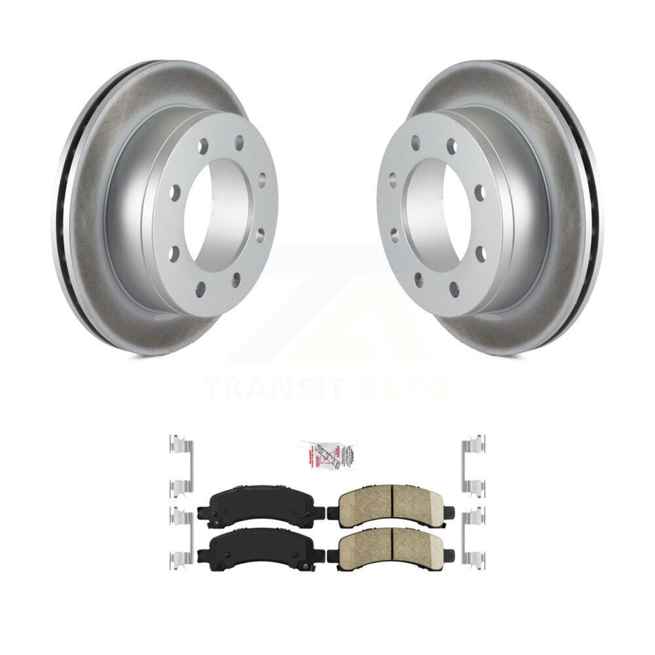 Rear Coated Disc Brake Rotor & Ceramic Pad Kit For GMC Chevrolet Savana 2500 Express 3500 KGA-103542