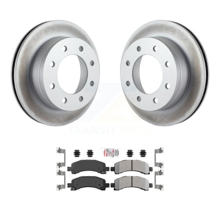 Rear Coated Brake Rotors Semi-Metallic Pad Kit For Chevrolet GMC Express 2500 Savana 3500 KGA-103543