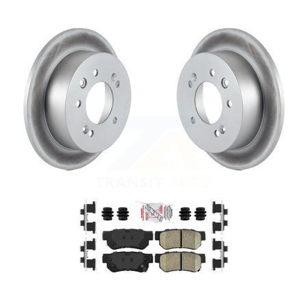 Rear Coated Disc Brake Rotors And Ceramic Pads Kit For Hyundai Elantra KGA-103555