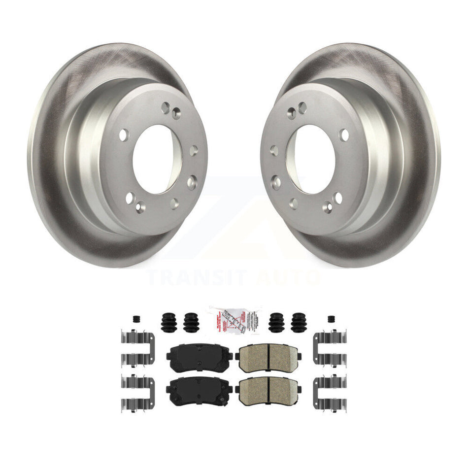 Rear Coated Disc Brake Rotors And Ceramic Pad Kit For Hyundai Elantra Tucson Kia Sportage KGA-103556
