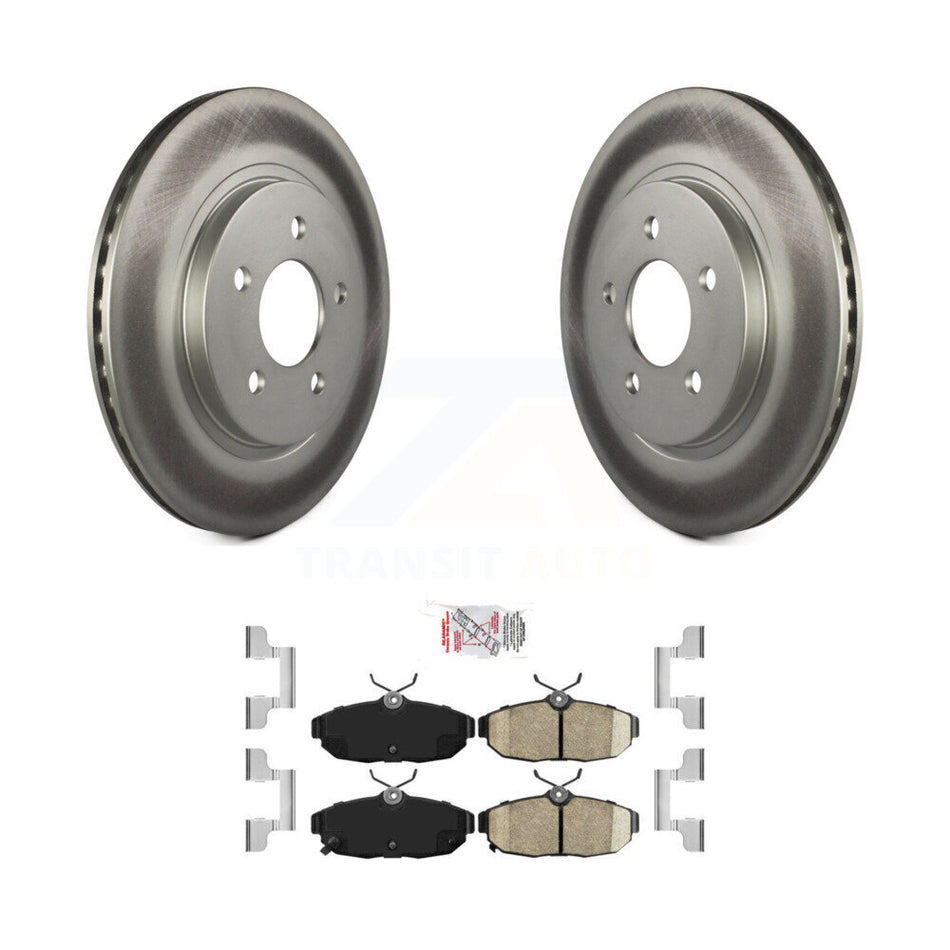 Rear Coated Disc Brake Rotors And Ceramic Pads Kit For Ford Mustang KGA-103586
