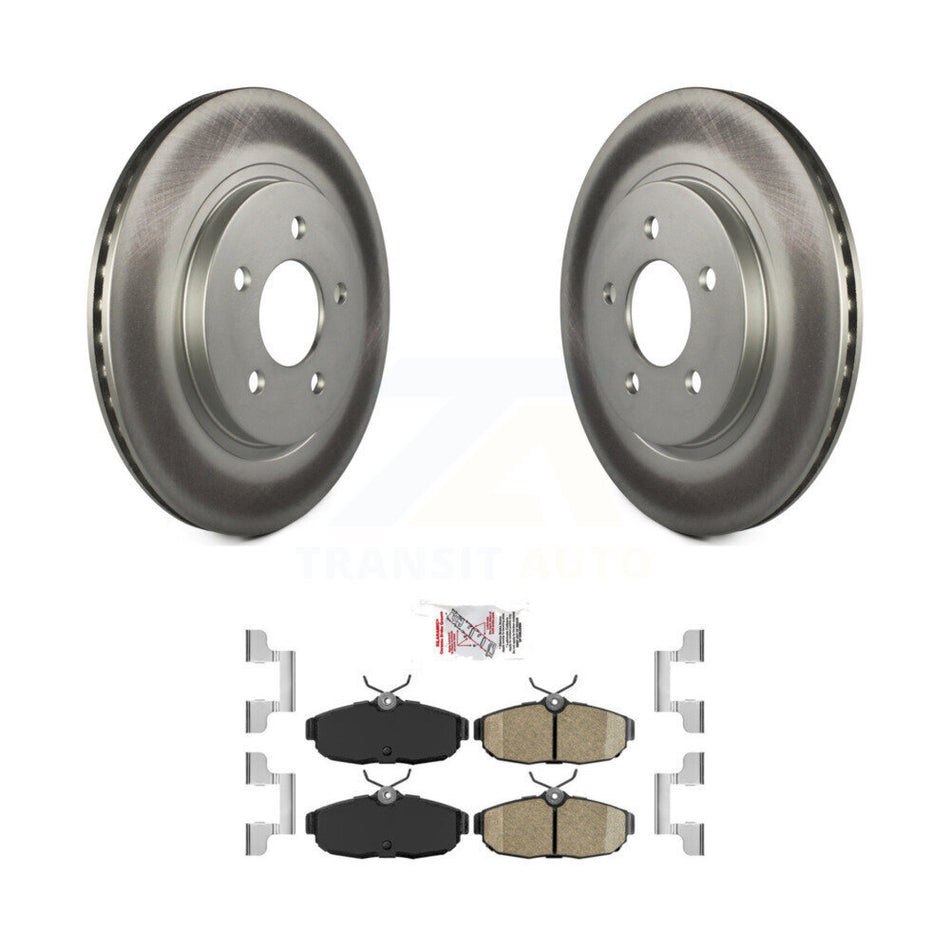 Rear Coated Disc Brake Rotors And Ceramic Pads Kit For Ford Mustang KGA-103591