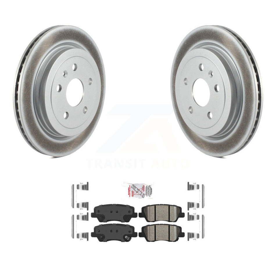 Rear Coated Disc Brake Rotors And Ceramic Pads Kit For Cadillac CTS KGA-103606