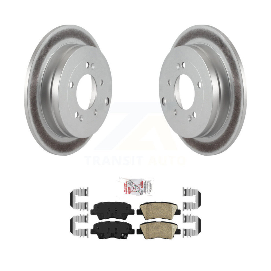 Rear Coated Disc Brake Rotors And Ceramic Pads Kit For 2007-2009 Kia Amanti KGA-103629