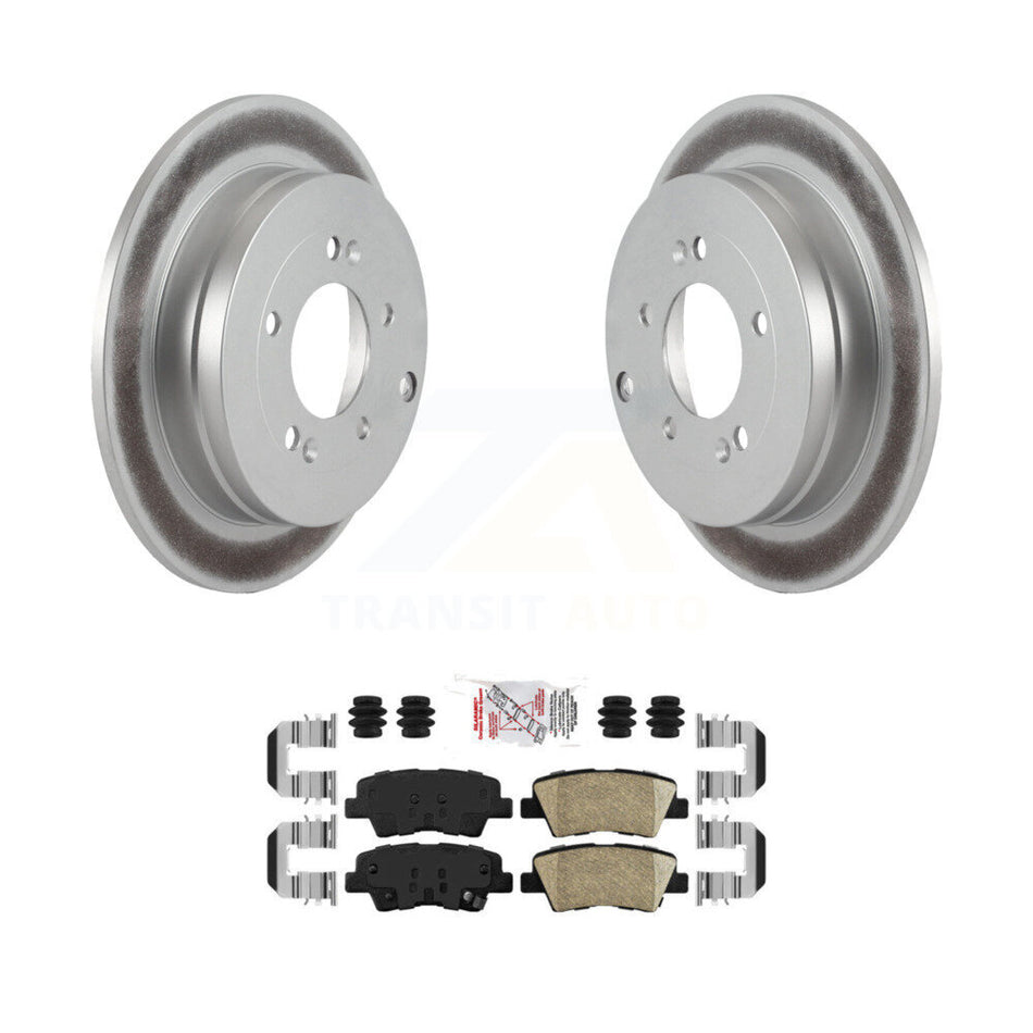 Rear Coated Disc Brake Rotors And Ceramic Pads Kit For 2007-2009 Kia Amanti KGA-103630