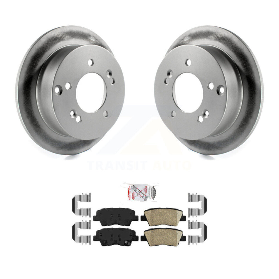 Rear Coated Disc Brake Rotors And Ceramic Pads Kit For Hyundai Sonata 2.4L KGA-103631