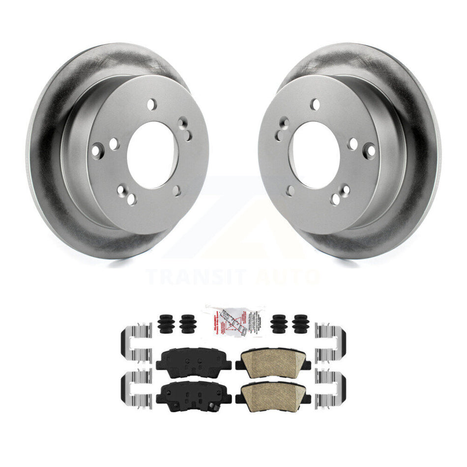 Rear Coated Disc Brake Rotors And Ceramic Pads Kit For Hyundai Sonata 2.4L KGA-103633